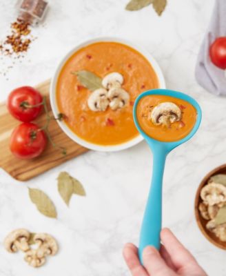 Silicone Coated Steel 11x3.5" Ela Series Turquoise Ladle