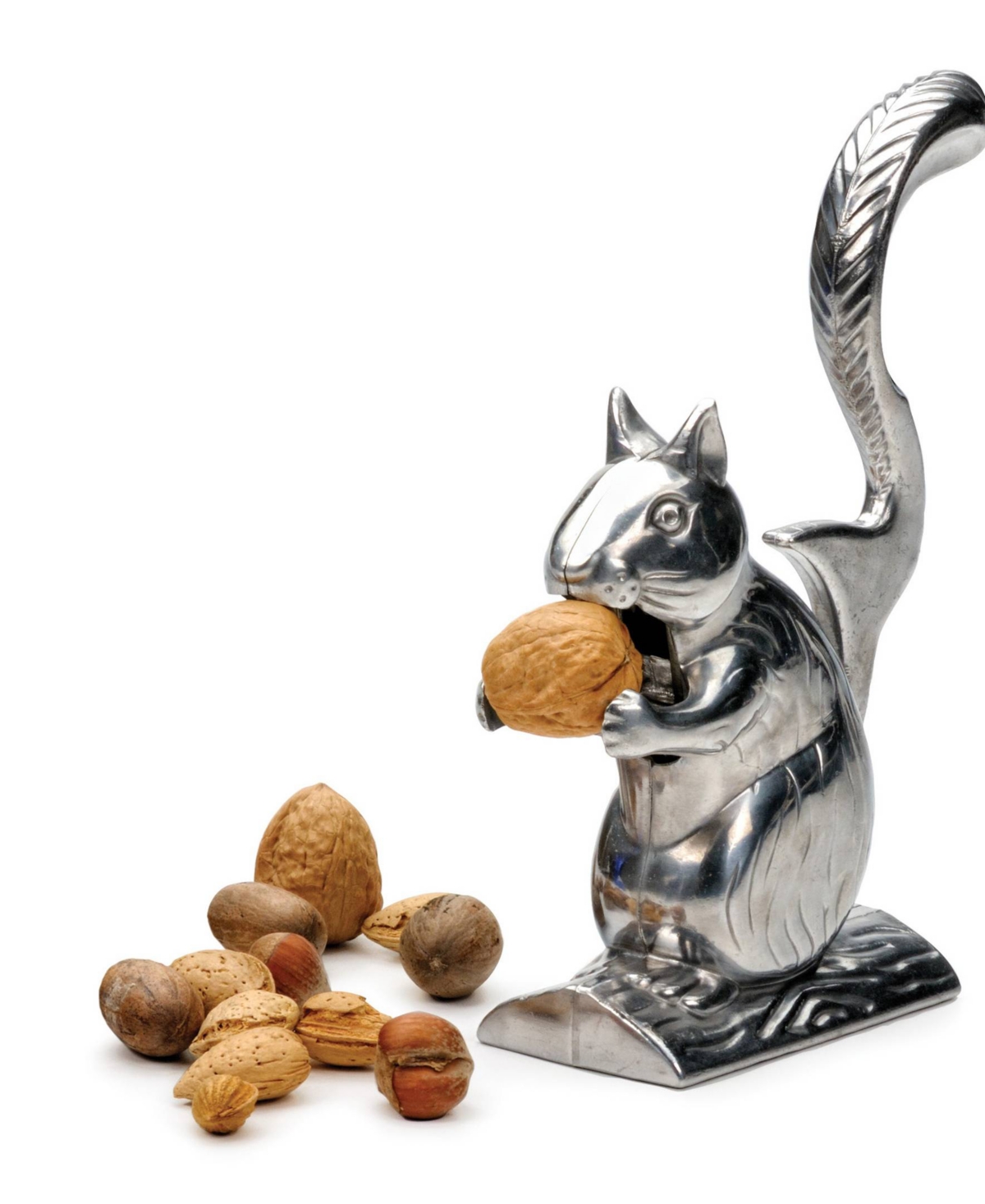 Shop Rsvp International Cast Aluminum 9x5x2" Nutty Squirrel Nutcracker In Gray