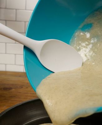 Silicone Coated Steel 11" x 2.25" Ela Series White Spoon