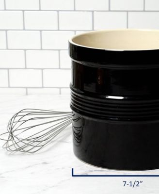 8" D x 7" H Black Oversized Tool Crock