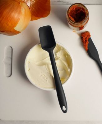 Silicone Coated Steel 2 Piece 8" Ela Series Black Mini Spatula Set