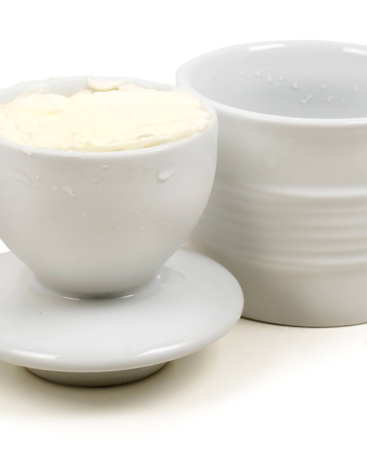 Rsvp International Stoneware White 3.7" Diameter Butter Pot In White