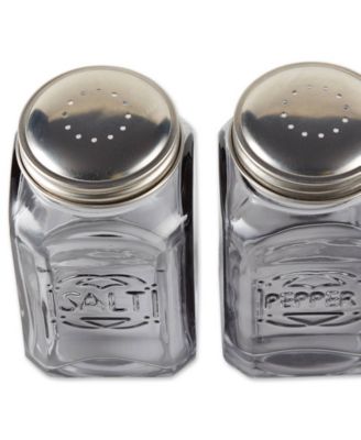 Retro Glass Gray 2 Piece 8 Ounce Retro Style Salt Pepper Set