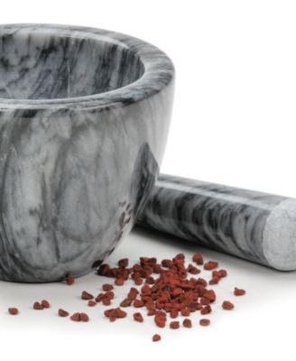 Gray Marble Mortar Pestle Set
