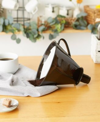 Plastic 7" x 6.25" x 6.5" Manual Drip Coffee Filter Cone