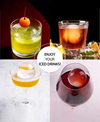 4-Cavity BPA-Free Silicone Ice Ball Maker with Insulated Bucket