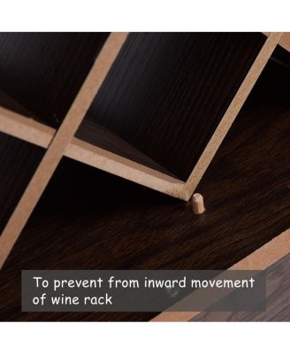 Wall Mount Wine Rack with Glass Holder and Storage Shelf