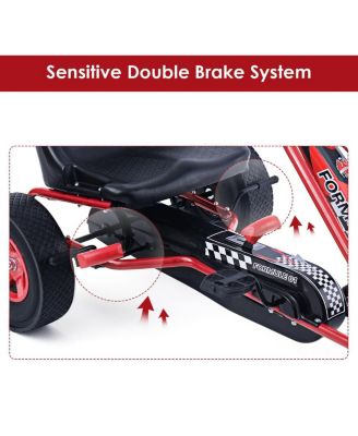 4 Wheels Kids Ride On Pedal Powered Bike Go Kart Racer Car Outdoor Play Toy