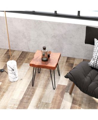 1 PC Square End Table Accent Side Table Reclaimed Teak Wood Plant Stand