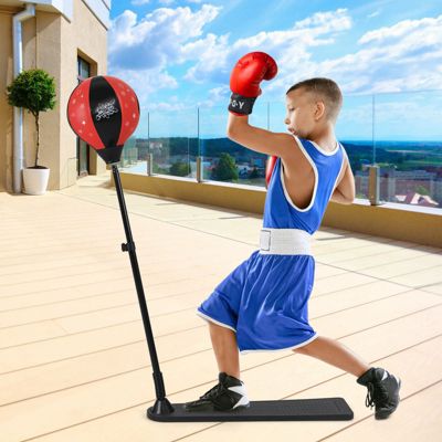 Kids Punching Bag w/Adjustable Stand Boxing Gloves Boxing Set