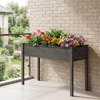 Wooden Raised Vegetable Garden Bed Elevated Grow Vegetable Planter