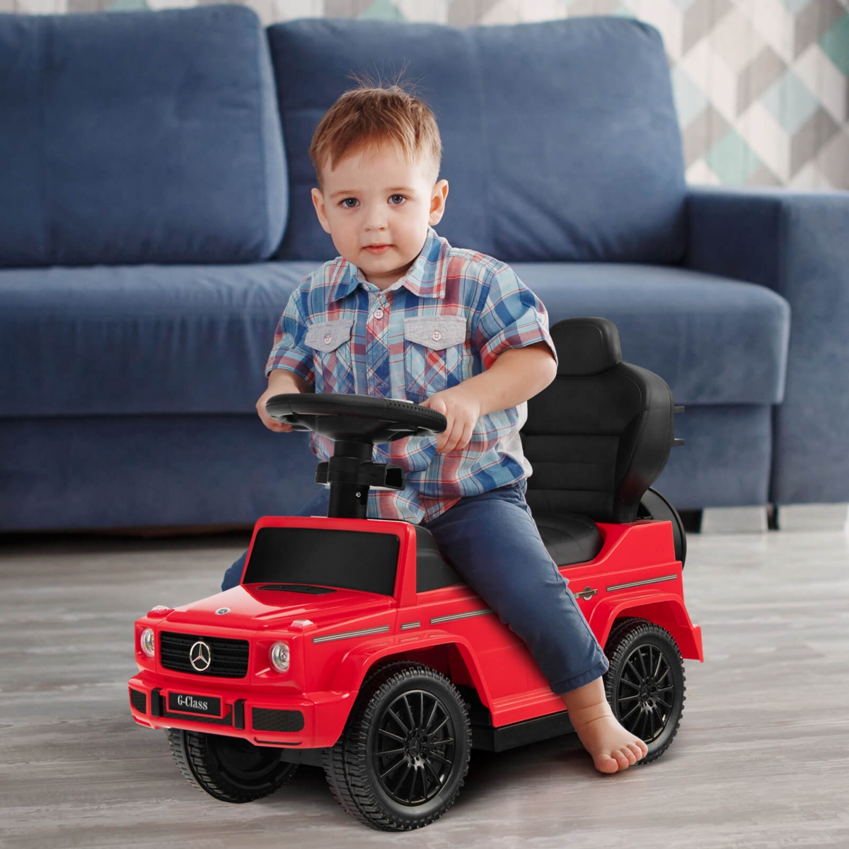 Costway 1 Ride on Push Car Mercedes Benz G350 Stroller Sliding Car