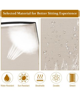 2 Person Patio Double Glider Loveseat Rocking with Center Table