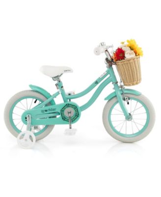 14" Kid's Bike with Training Wheels Adjustable Handlebar Seat Handbrake