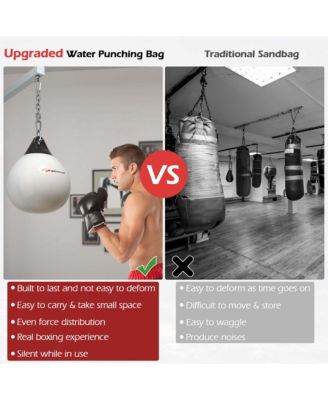 Water Punching Bag 21" 180 Pound Heavy Punching Bag with Adjustable Metal Chain