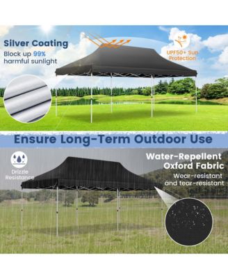 10 x 20 FT Pop-up Canopy UPF50+ Sun Protection Tent with Carrying Bag