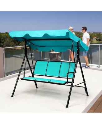 3 Person Patio Swing Canopy Yard Furniture