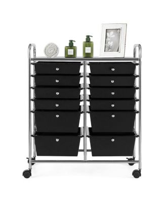 12 Drawers Rolling Cart Storage Scrapbook Paper Studio