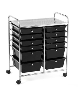 12 Drawers Rolling Cart Storage Scrapbook Paper Studio