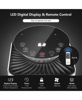 8000 BTU Portable Air Conditioner w/ Remote Control 3-in-1 Air Cooler w/ Drying