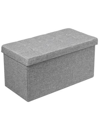 31.5&#39;&#39; Fabric Foldable Storage Ottoman Toy Chest W/ Removable Storage Bin