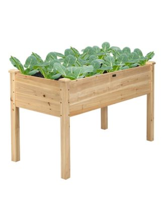 Wooden Raised Vegetable Garden Bed Elevated Grow Vegetable Planter