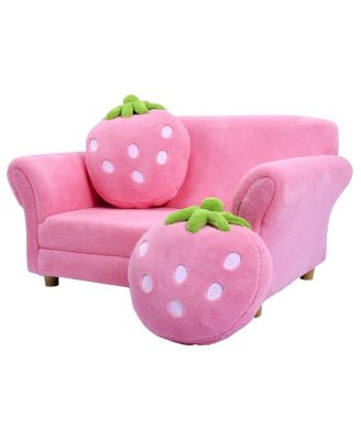 Kids Sofa Strawberry Armrest Chair Lounge Couch Children
