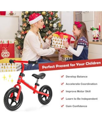Kids Balance Bike No Pedal Training Bicycle w/ Adjustable Handlebar & Seat