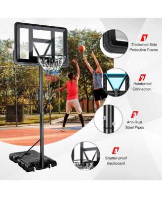 Portable Basketball Hoop Stand Adjustable Height Shatterproof