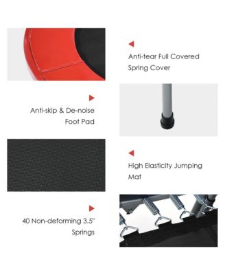 50'' Trampoline for 2 People Foldable Rebouncer