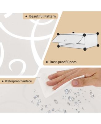 Shoe Rack 12-Cube DIY Plastic Shoe Cabinet Multi Use Modular Closet Shelf