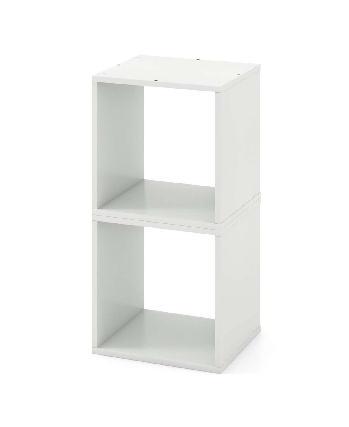 Costway 2PCS Stackable Storage Cube Free-standing Storage Organizer Bookcase for Bedroom