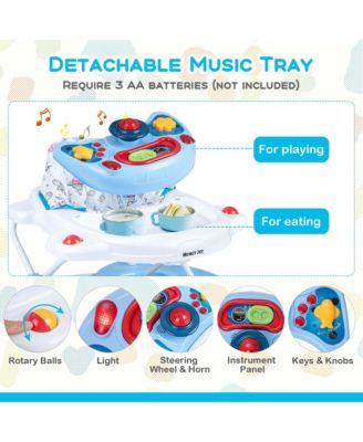 Baby 6 in 1 Walker Adjustable Walker & Activity Center with Music Tray
