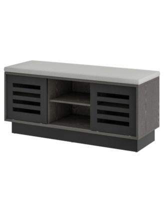 Shoe Storage Bench with Cushion and Shoe Rack Organizer for Entryway