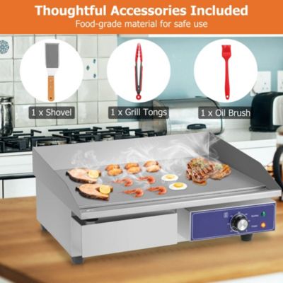 22'' Commercial Electric Griddle 110V 2000W Flat Top Countertop Grill 122 -572 