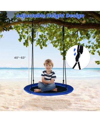 40" Saucer Tree Swing, 660 LBS Capacity, for Kids & Adults, Outdoor Use with LED Lights