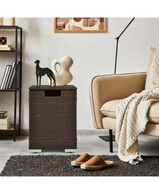 16'' Rattan Propane Tank Cover Hideaway Side Table 20 lbs