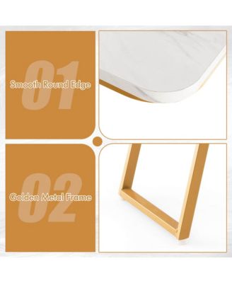 44'' Long Narrow Couch Table 2-Tier Console Table Entryway Table