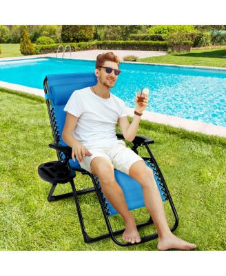 Zero Gravity Chair Oversize Lounge Chair Patio Heavy Duty Folding Recliner