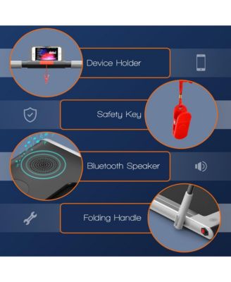 2.25HP 2-in-1 Folding Under Desk Treadmill Speaker Remote Control