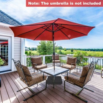 Patio Market Offset Umbrella Stand Holder Base Sand Filled Sandbags 220lbs