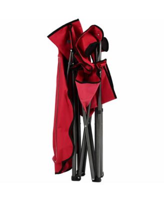 Portable Folding Beach Canopy Chair W/ Cup Holders Bag