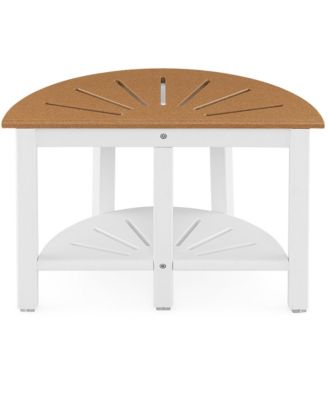 Waterproof HDPE Semicircular Shower Bench 2-Tier Bath Spa Bench