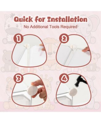 12-Cube Kids Wardrobe Baby Dresser Bedroom Armoire Clothes Hanging Closet with Door