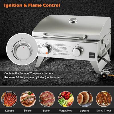 20,000 BTU Stainless Steel Propane Grill for Outdoor