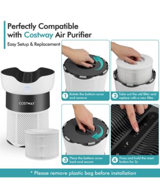 Air Purifier Replacement Filter 3-in-1 H13 True HEPA for Dust Smoke Home Office
