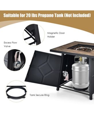 28 Inches Propane Gas Fire Pit Table 40,000 BTU Outdoor Heater