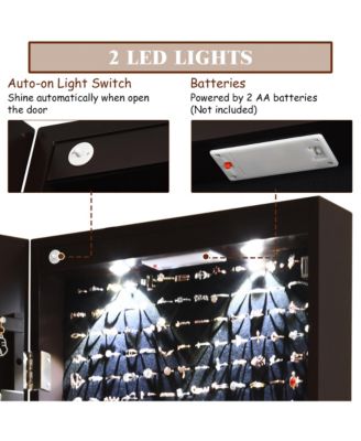 Mirrored Jewelry Cabinet Jewelry Organizer