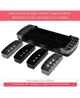 32'' Fitness Aerobic Step Adjust 4" - 6" - 8" Exercise Stepper