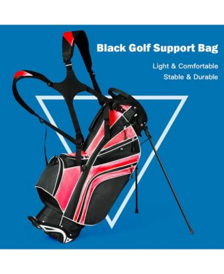 Golf Stand Cart Bag Club w/6 Way Divider Carry Organizer